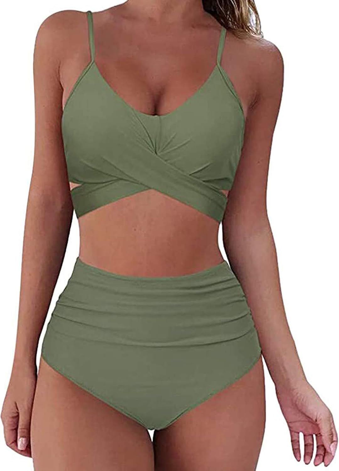 NR105 Acrawnni bikinis, dvi dalys, susikertančiais dirželiais, dydis M - PIGIUKAI