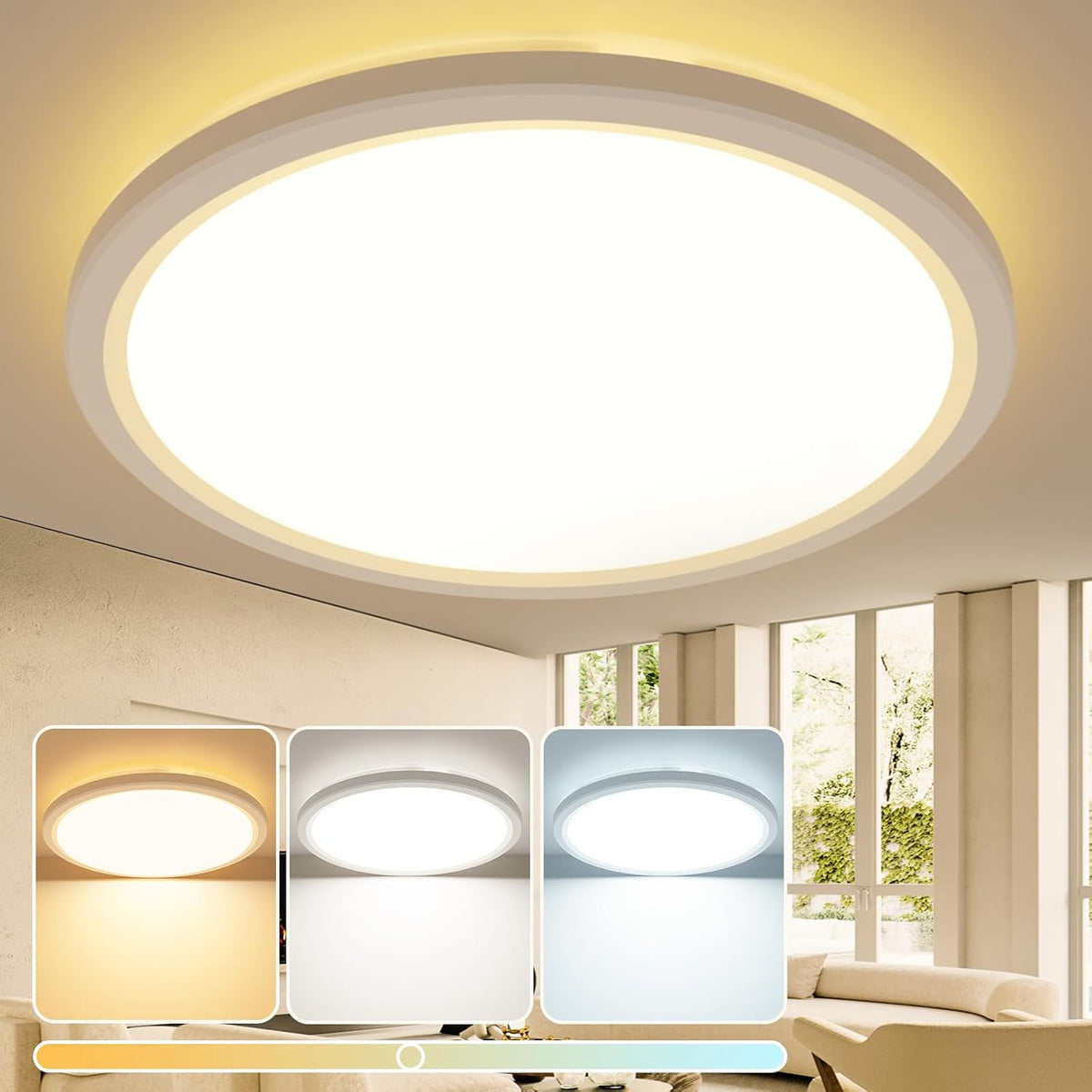 A959 LED lubų šviestuvas 40cm skersmens - PIGIUKAI
