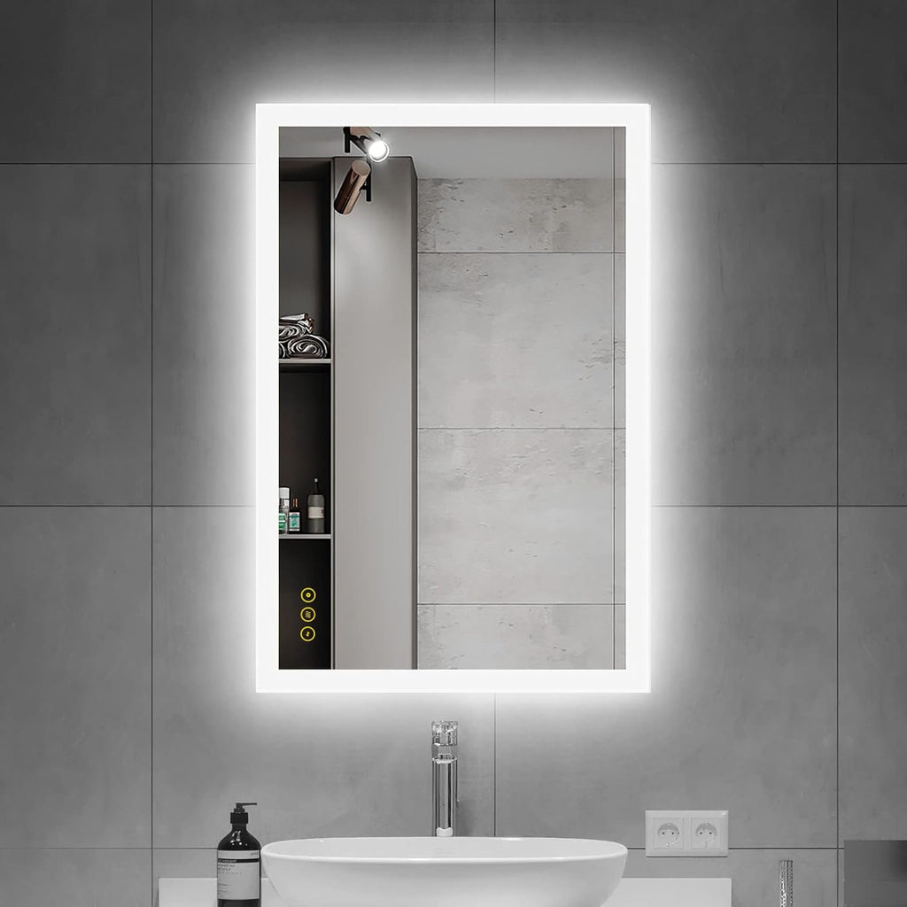 LED vonios veidrodis su Bluetooth garsiakalbiu 50x70 cm