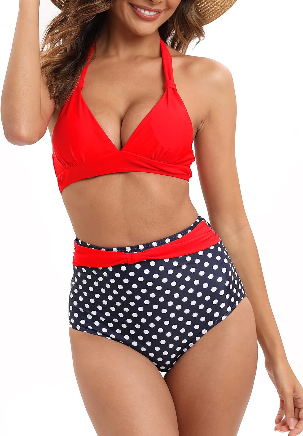 NR40 SEAFORM bikinis, dvi dalys, raudona/taškuota, dydis M - PIGIUKAI