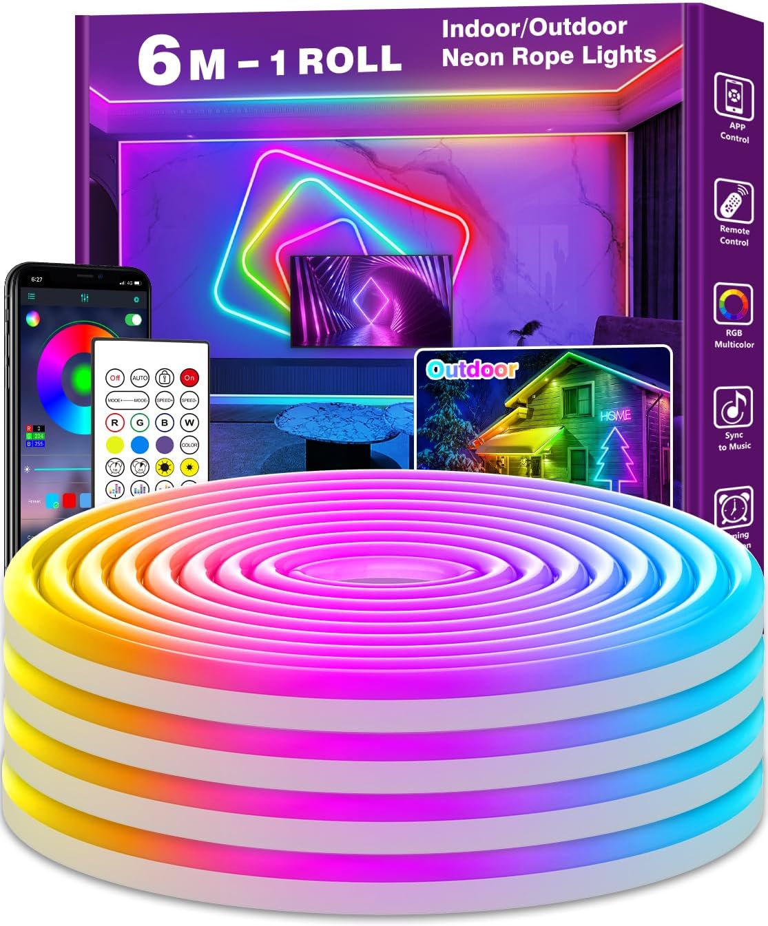 Neoninė led juosta 6 m