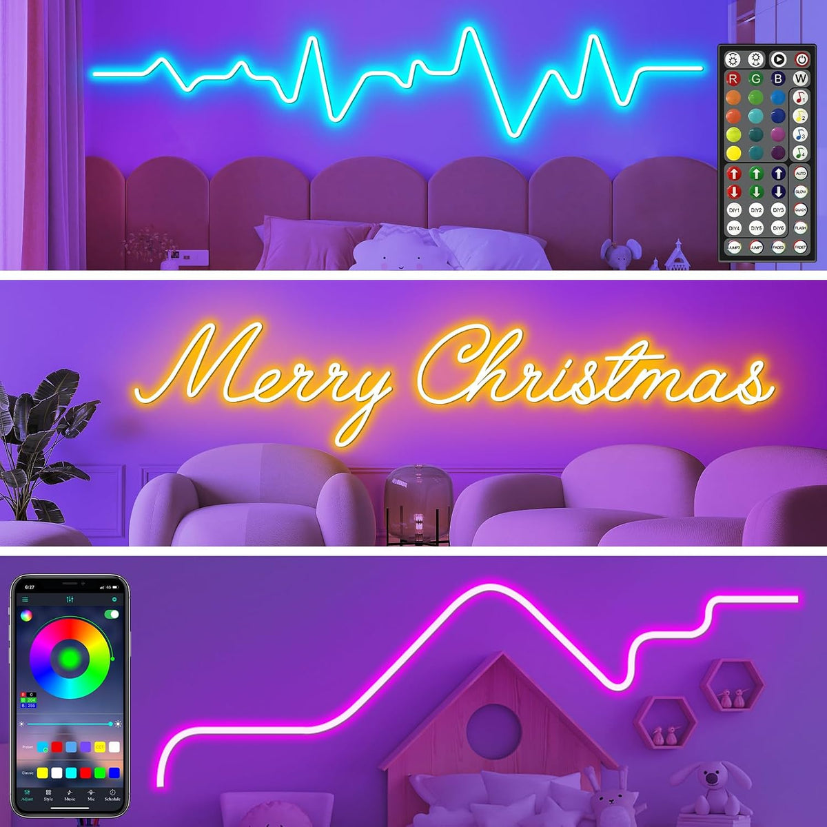 Neoninė led juosta 6 m