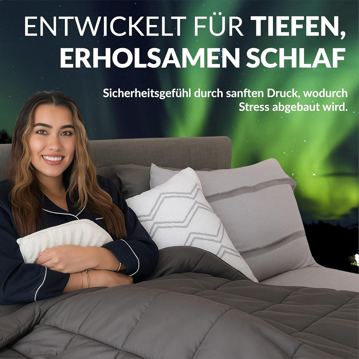 A961 Polar Night sunki antklodė suaugusiesiems, 150 x 200 cm, 9 kg, pilka - PIGIUKAI