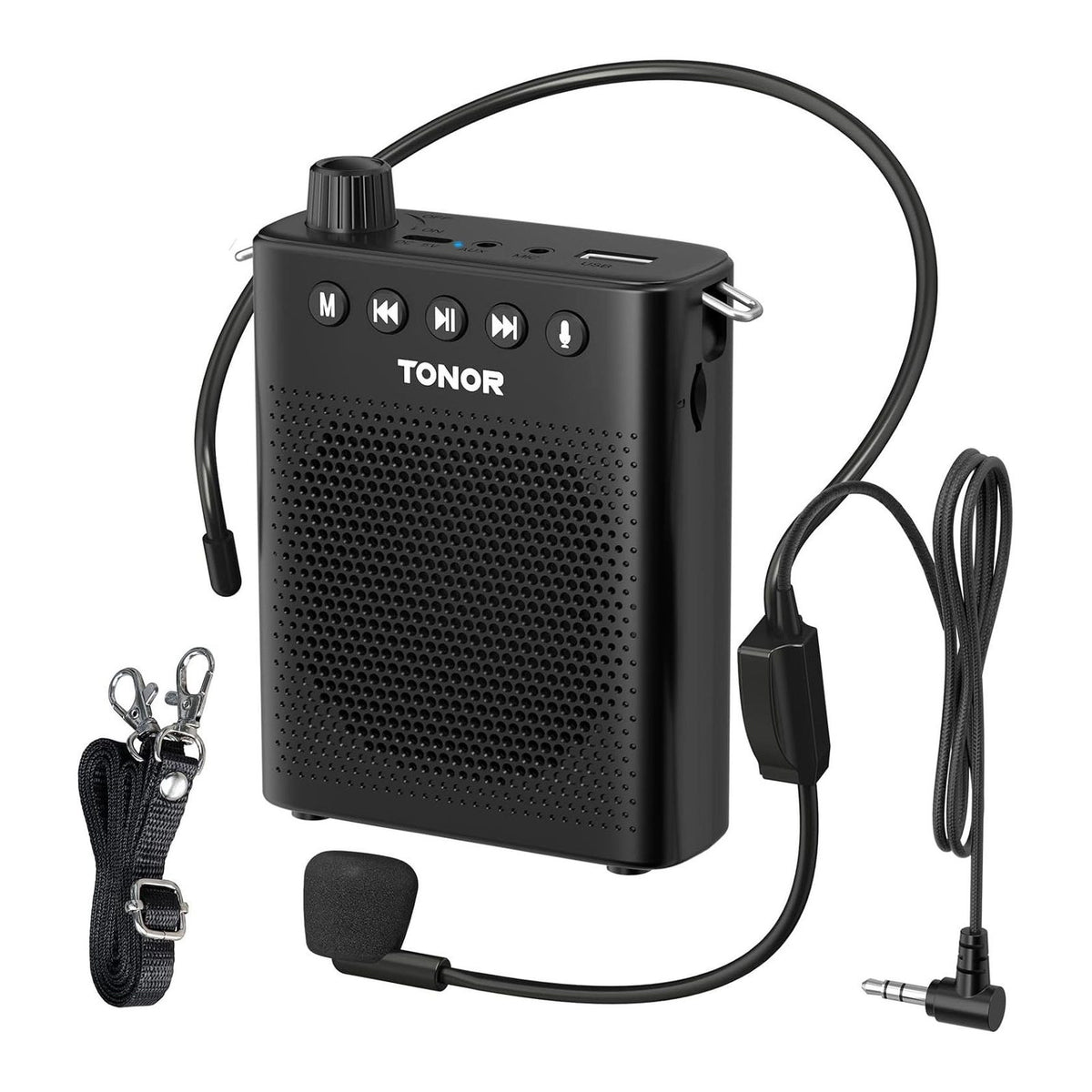 Įkraunama balso stiprintuvo sistema TONOR K10, 10W, Bluetooth 5.2, su laisvų rankų mikrofonu - PIGIUKAI