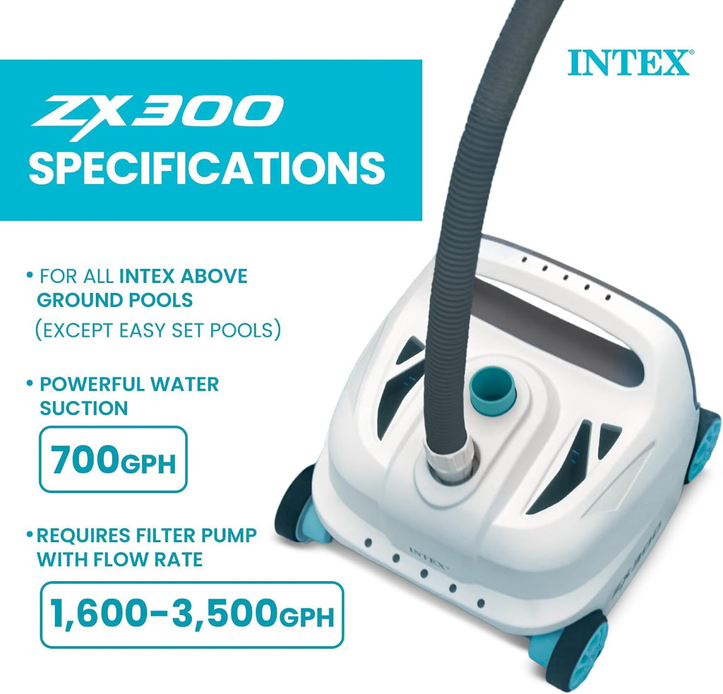 Automatinis baseino valymo siurblys Intex ZX300 Deluxe, žarna 6.5m - PIGIUKAI