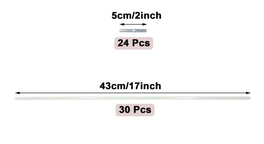A106 Šiltnamio lankai pakeltoms lysvėms – 30 vnt., 43 cm