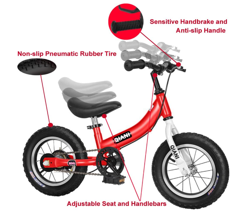 A131 Qiani 2 viename balansinis dviratis vaikams