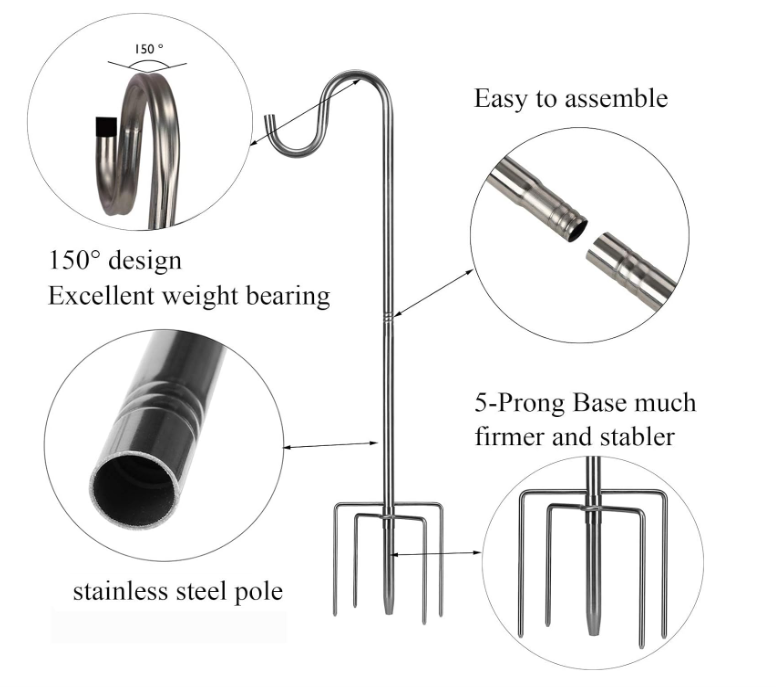 A133 Silver hanging stand with hook