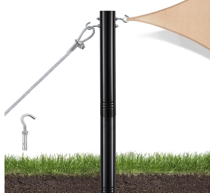 A134 Black awning pole set