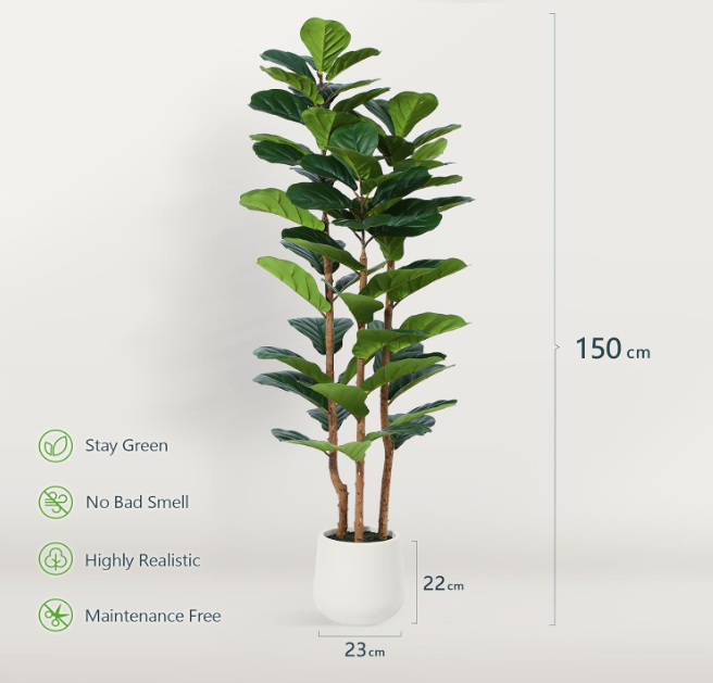 Pažeista prekė A137 Kazeila dirbtinis fikusas (150 cm)