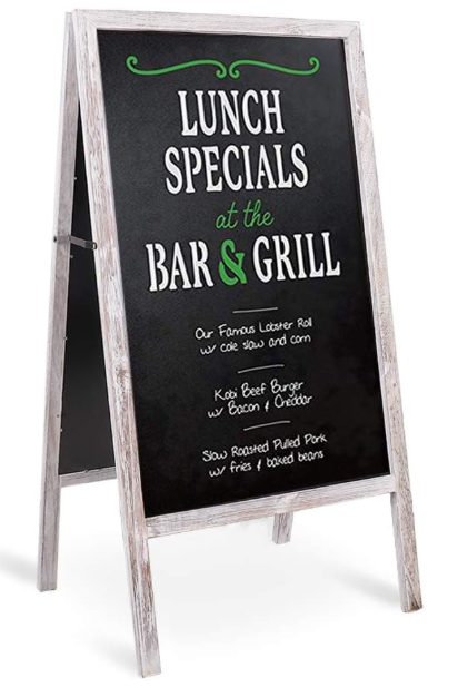 A142 Double-sided wooden advertising stand