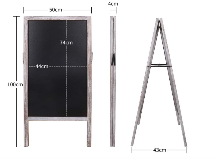 A142 Double-sided wooden advertising stand