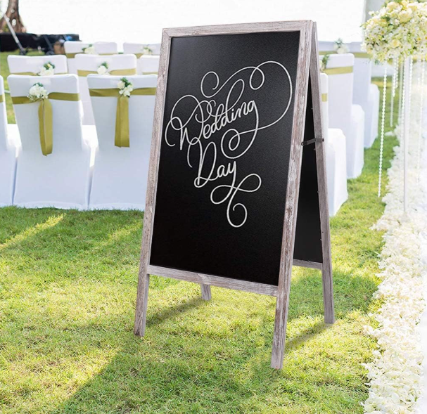 A142 Double-sided wooden advertising stand