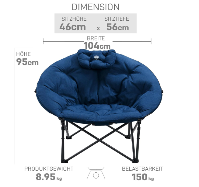 A145 Comfortable folding camping chair