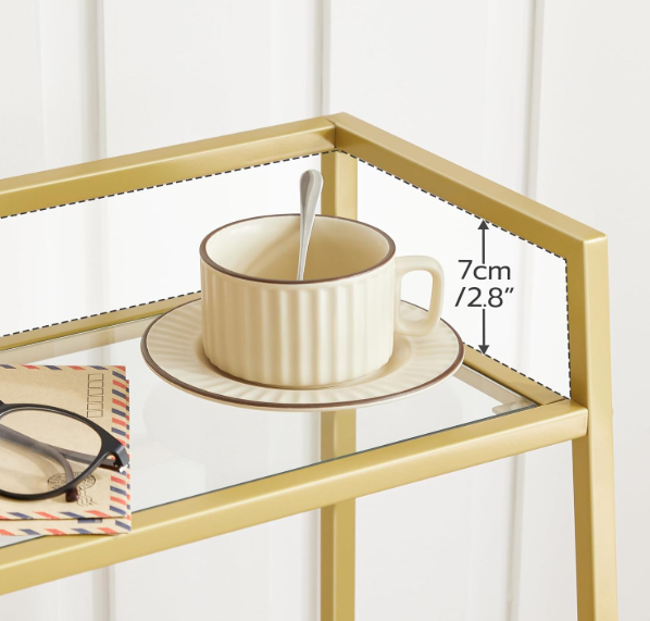 A111 Gold 3-Tier Glass Shelf – for Bathroom and Home