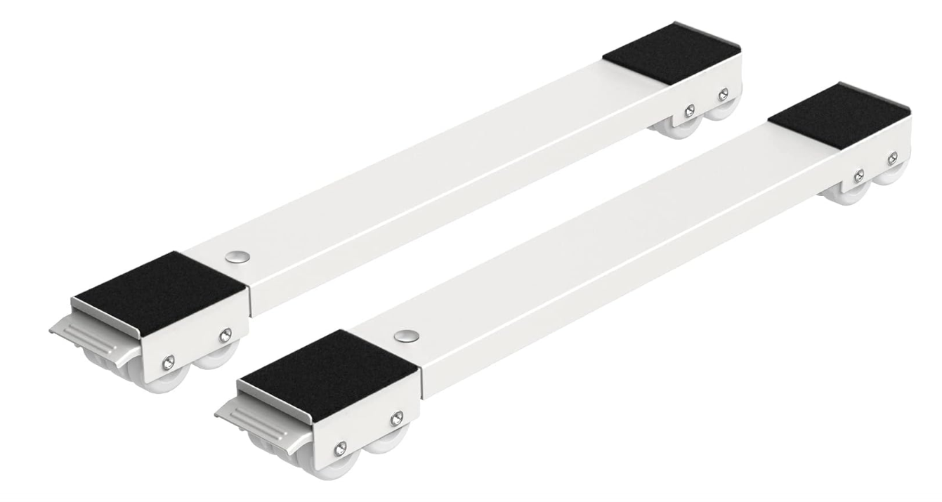 A70 Baltas buitinės technikos stovas su ratukais