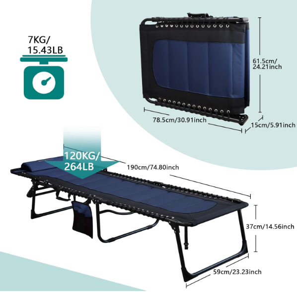 A151 Penkių padėčių poilsio gultas