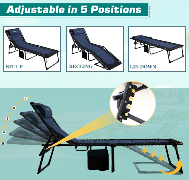A151 Penkių padėčių poilsio gultas