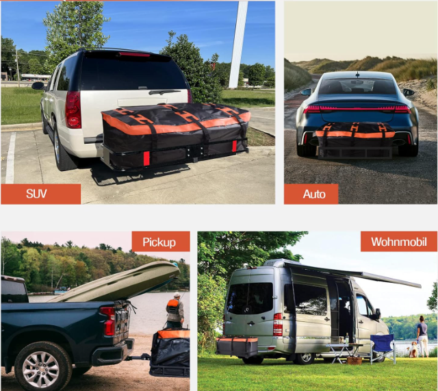 A154 Sulankstoma stogo bagažinė atspari vandeniui ir plyšimams