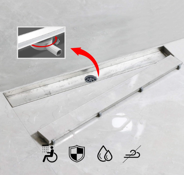 A156 Nerūdijančio plieno dušo latakas