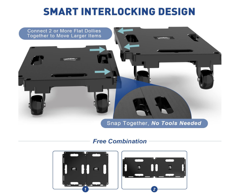 A108 Pažeista pakuotė. Perkėlimo platformos su ratukais  400kg