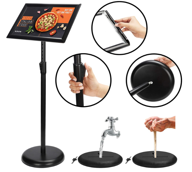 A37 A4 formato reguliuojamas reklaminis stovas