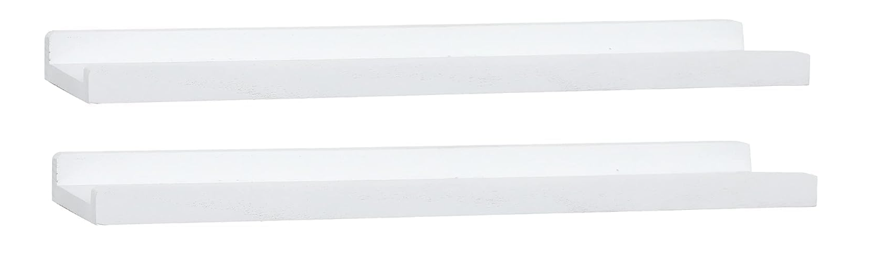 A38 Sieninės lentynos su apsauginiu krašteliu – 2 vnt. rinkinys