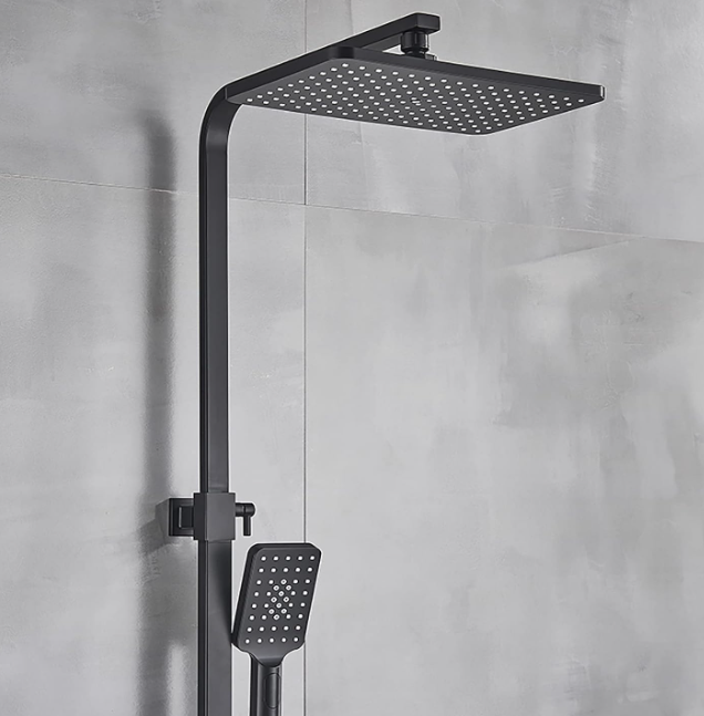 A42 Termostatinė dušo sistema su lietaus efekto galvute – aukštos kokybės žalvarinis korpusas
