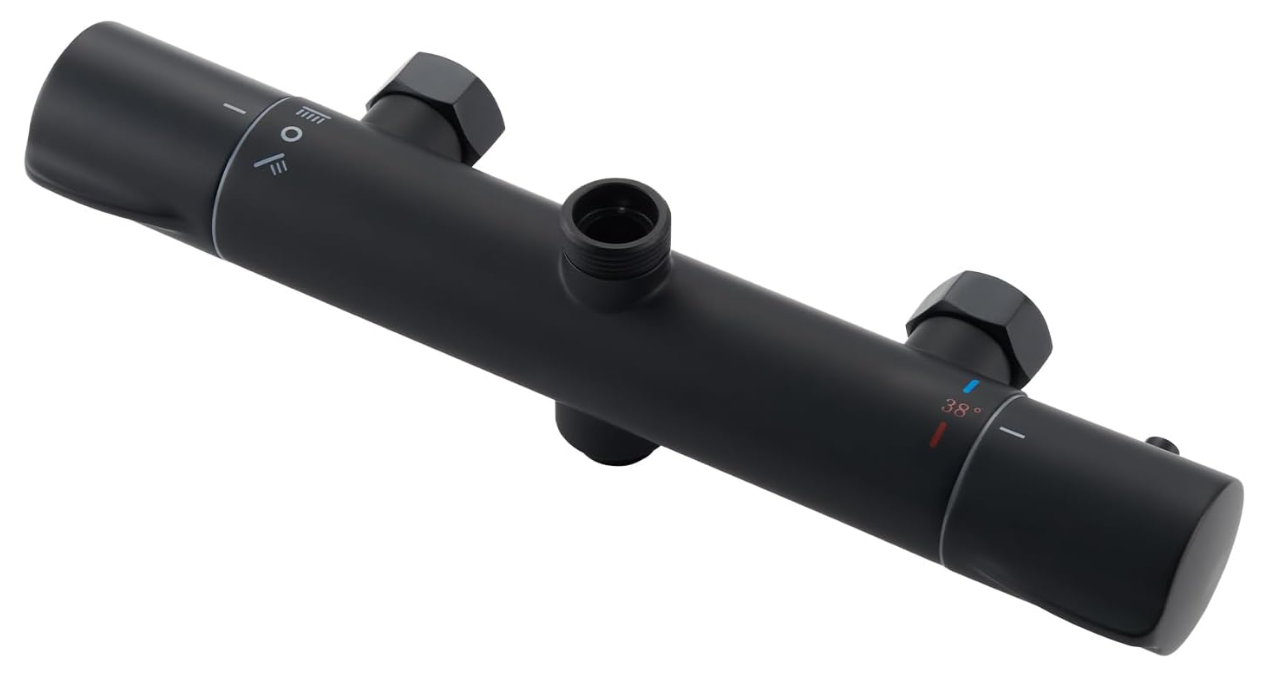 A42 Termostatinė dušo sistema su lietaus efekto galvute – aukštos kokybės žalvarinis korpusas