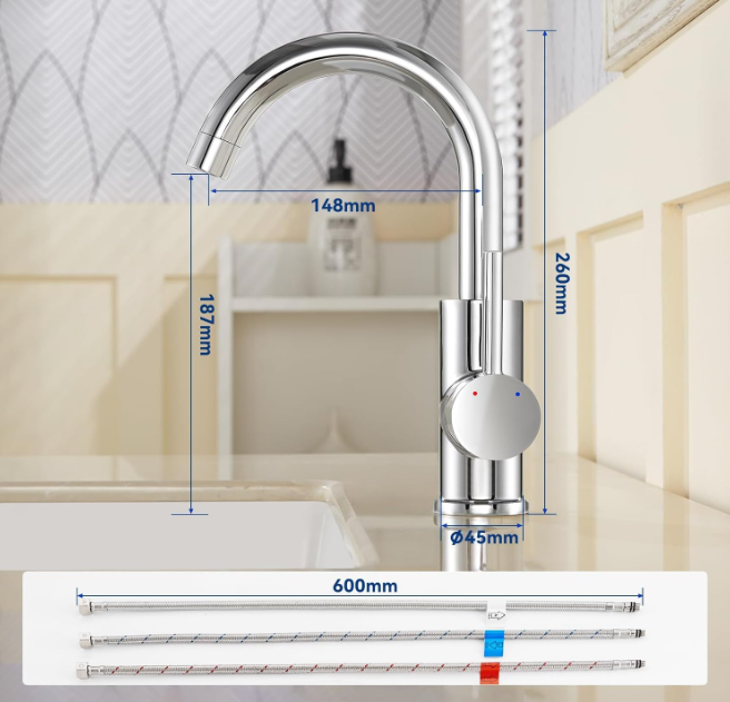 A43 Žemo slėgio virtuvės / vonios maišytuvas