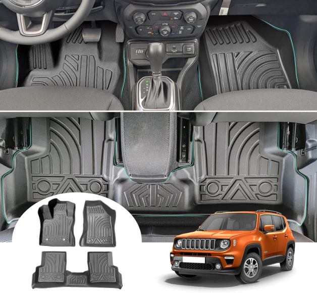 A58 Prabangūs TPE kilimėliai Jeep Renegade / Fiat 500X – visapusiška apsauga visais metų laikais