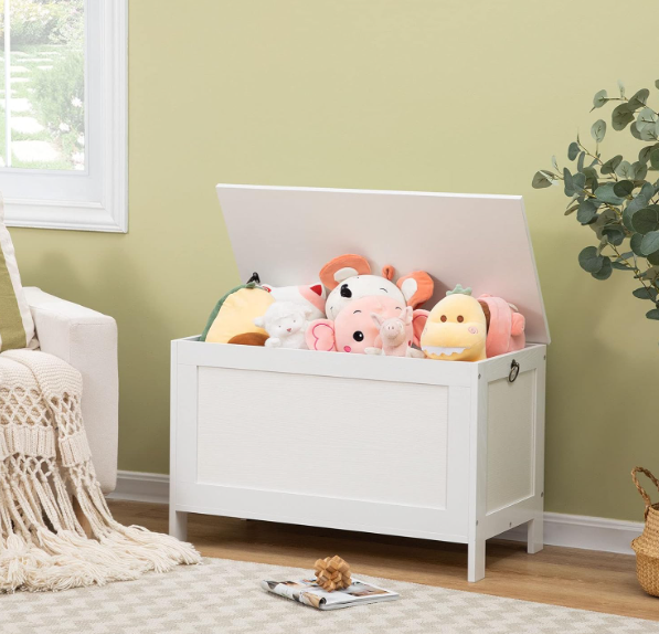 A15 Stilingas baltas daiktų suoliukas su retro dizainu Hoobro.