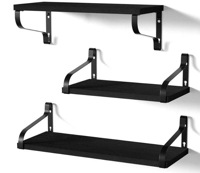 A28 Sieninės lentynos su metaliniais laikikliais