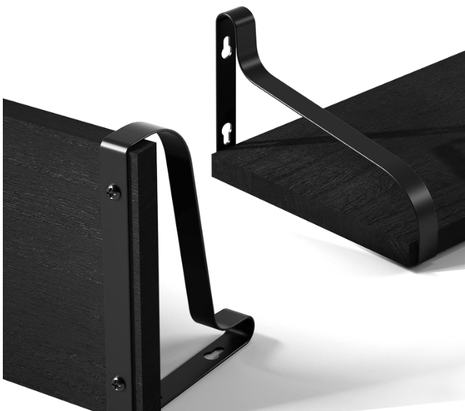 A28 Sieninės lentynos su metaliniais laikikliais