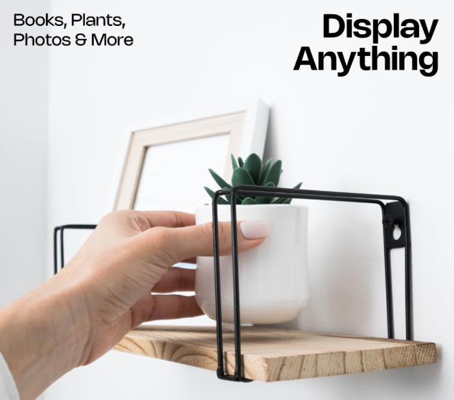 A27 Elegantiškos medinės plaukiojančios sieninės lentynos