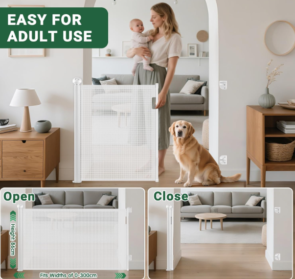 A170 Ištraukiama vaikų ir augintinių tvorelė