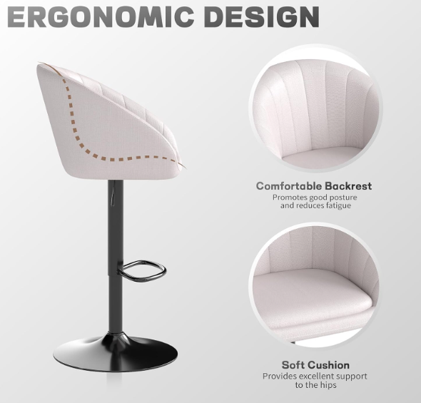 A180 Reguliuojamų Baro Kėdžių Rinkinys (2 vnt.)