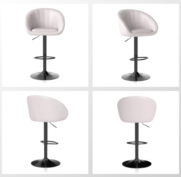 A180 Reguliuojamų Baro Kėdžių Rinkinys (2 vnt.)