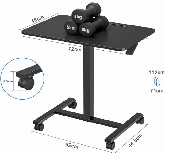 A188 Reguliuojamas Stalas Su Ratukais