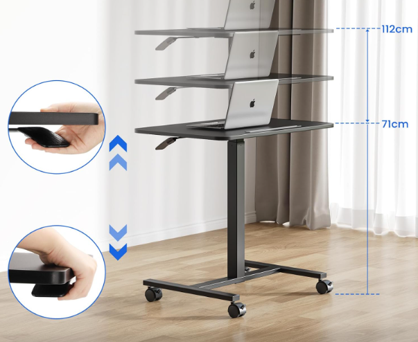 A188 Reguliuojamas Stalas Su Ratukais