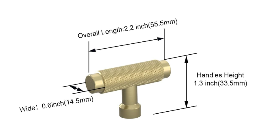 A183 Klasikinio ir elegantiško dizaino auksinės baldų rankenėlė