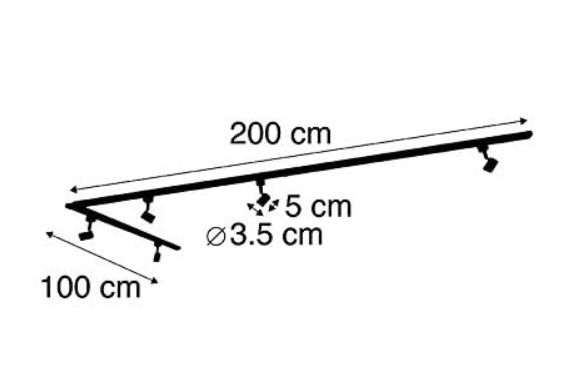 A189 Moderni juoda bėgelių apšvietimo sistema