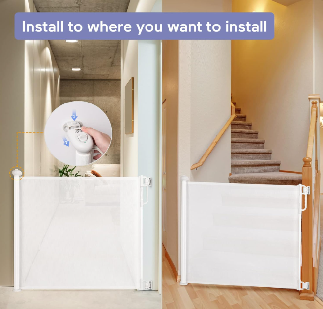 A177 🍼 Ištraukiami saugos varteliai kūdikiams ir augintiniams