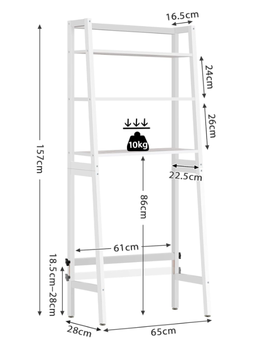 A237 Balta medinė vonios lentyna