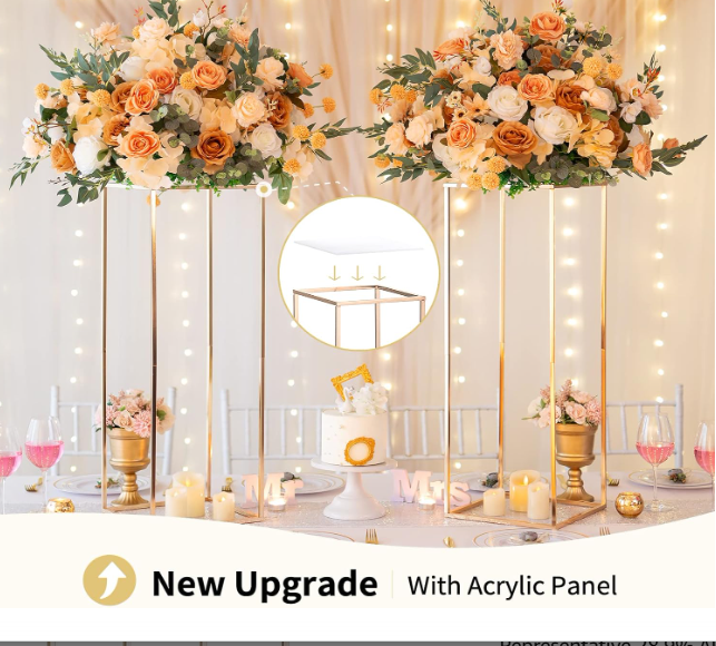 A214 Auksiniai geliu stovai (2vnt)