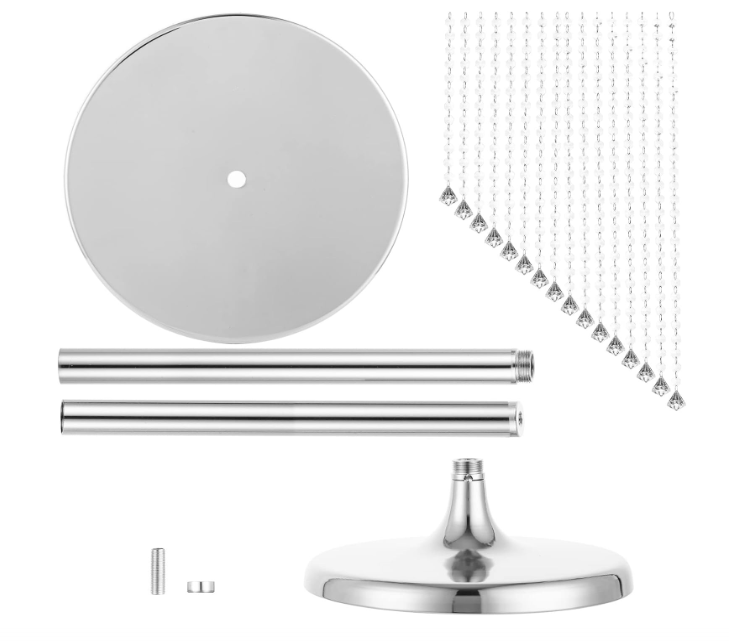 A215 Sidabriniai gėlių stovai 70 cm