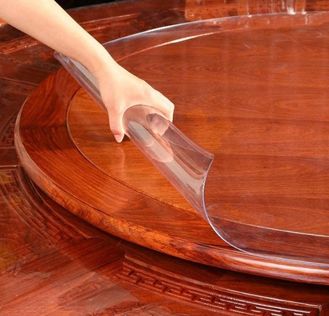 A222 Skaidrus stalo apsaugos kilimėlis 110cm skersmens
