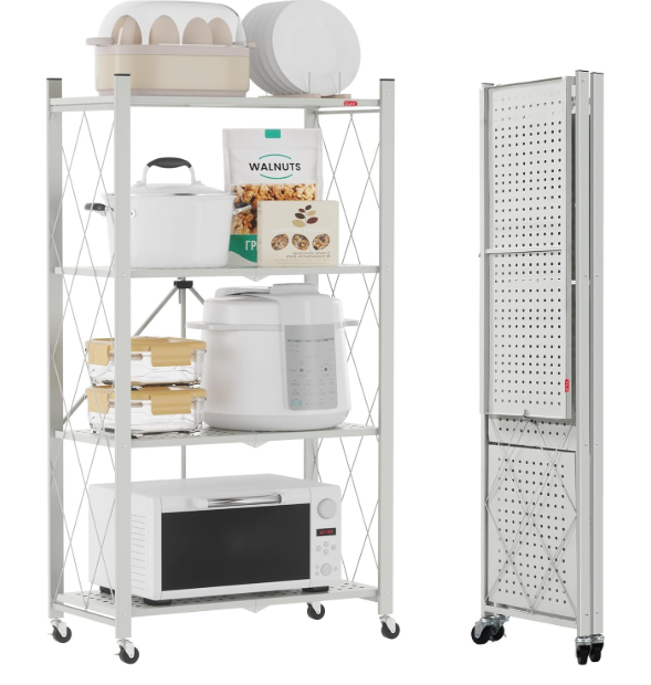 A234 Sulankstoma metalinė lentyna su ratukais – Be Surinkimo