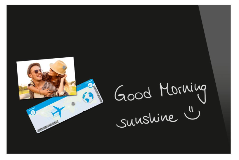 A236 Magnetinė stiklinė rašymo lenta 60 × 40 cm – Juoda