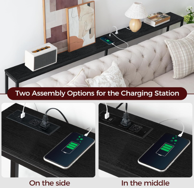 A244 Siauras staliukas su Integruota įkrovimo stotele